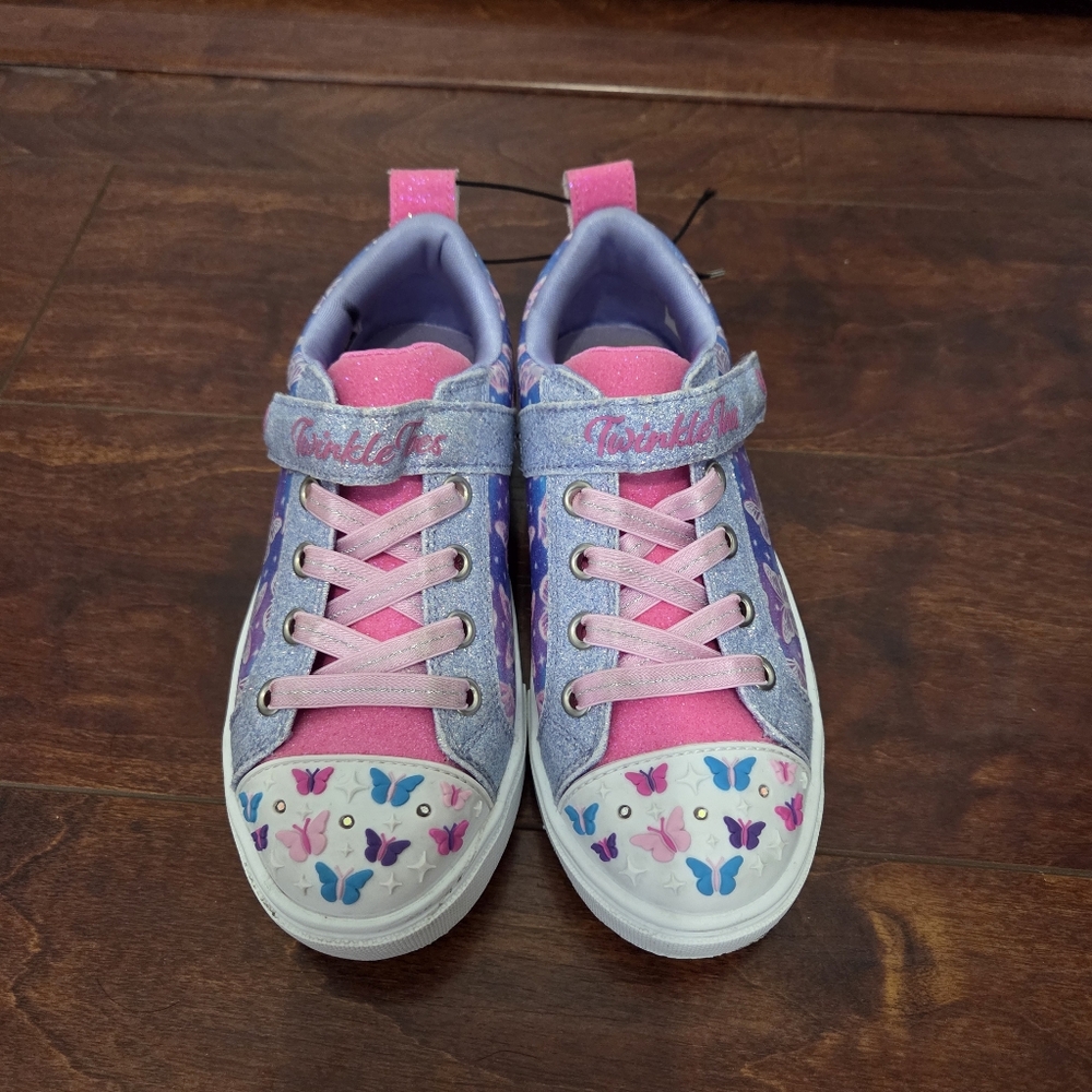 Skechers Twinkle Toes Twinkle Sparks Ombre Flutter Purple Little Kids Size 13 - Picture 4 of 15